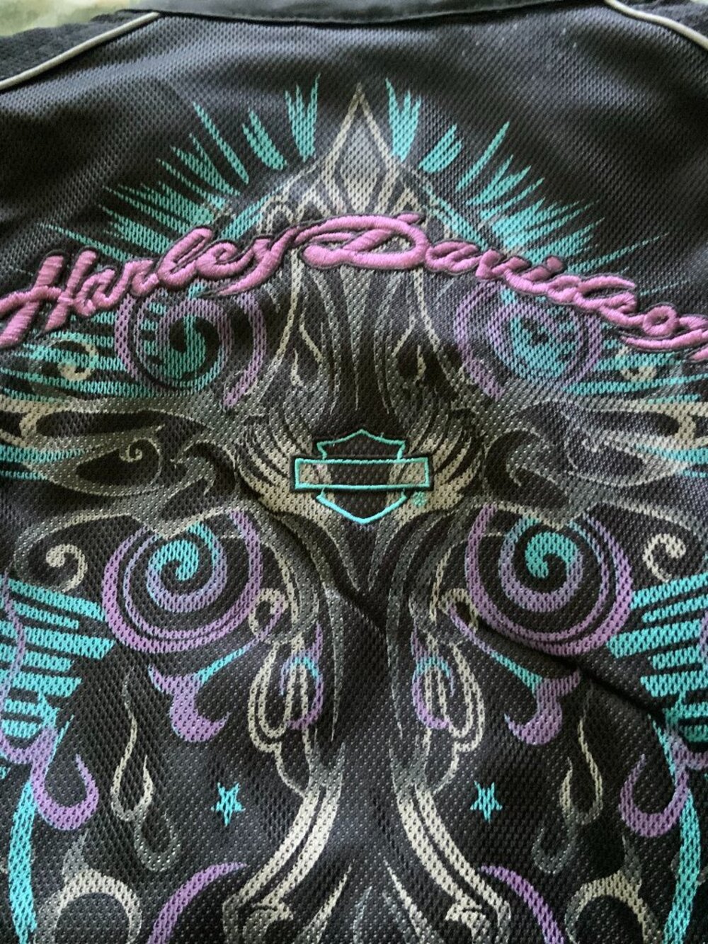 HARLEY DAVIDSON WOMEN'S MOTORCYCLE JACKET - POLYESTER - SIZE XL - Picture 5 of 12